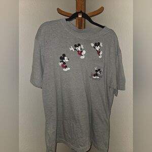 Gray T-Shirts with Mickey Mouse And Lion King Design.